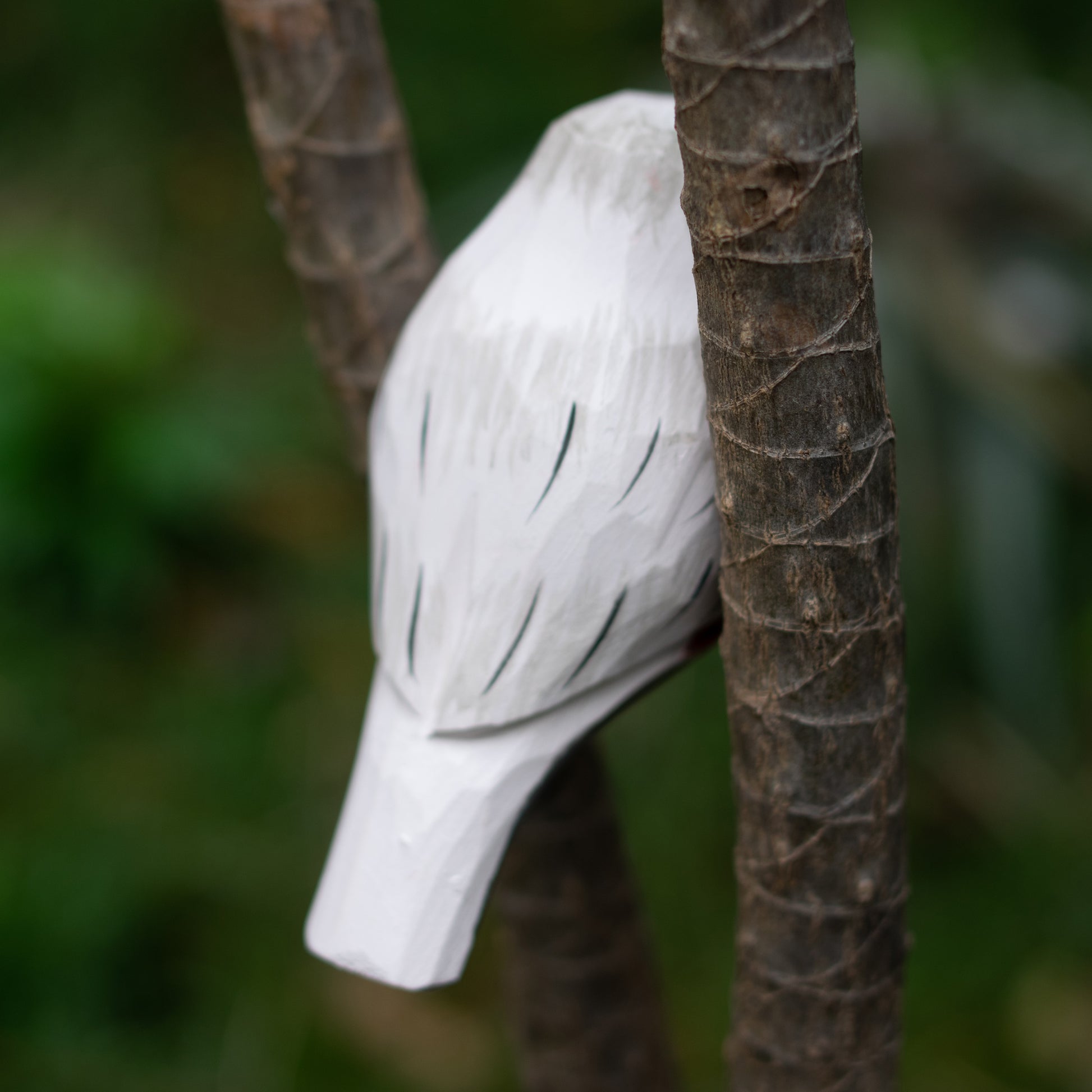 Hand-carved wooden figurine of a australian zebra finch,  ideal for nature enjoyer and bird fans