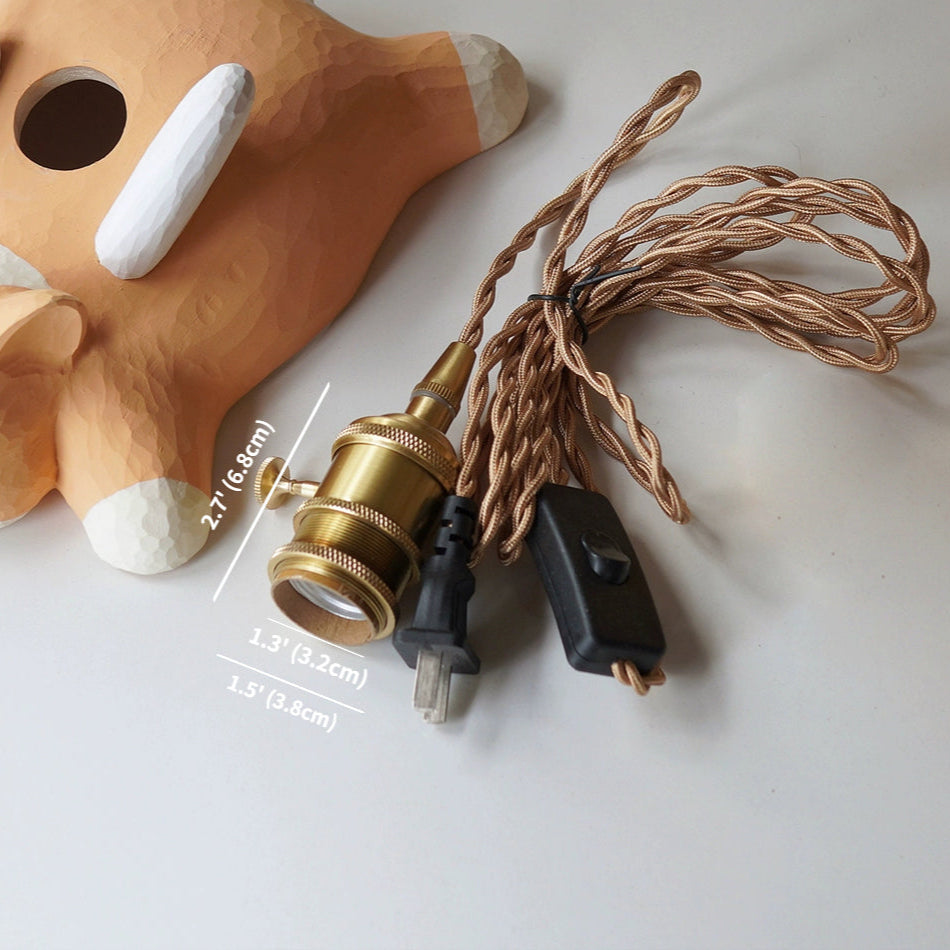 Hand-carved wooden corgi pendant light, available as a ceiling-mounted or plug-in wood pendant lamp, crafted from natural wood.