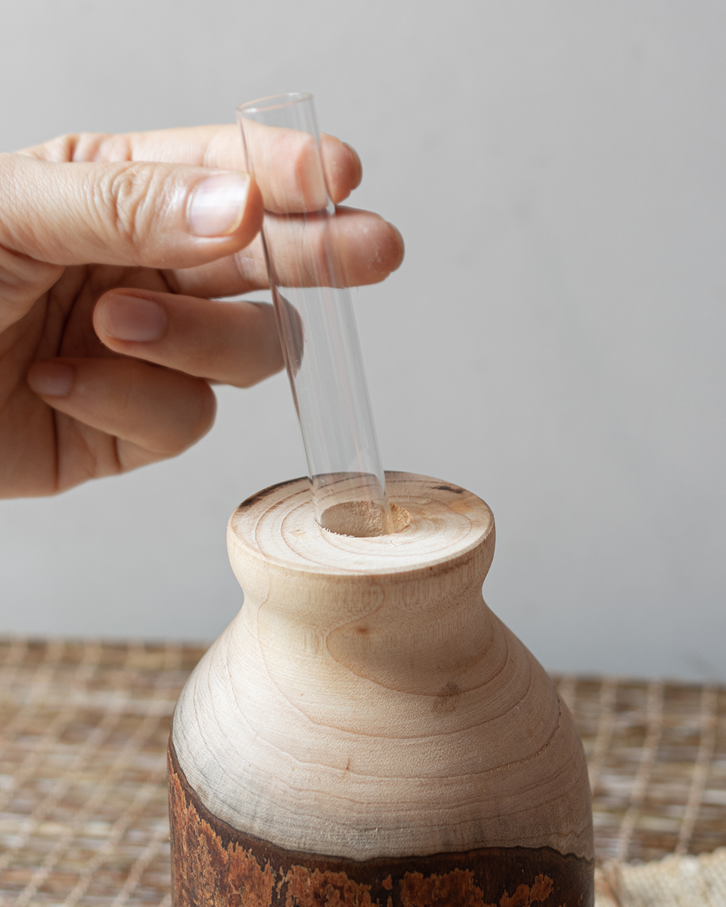 Camphor Wood Bud Vase
