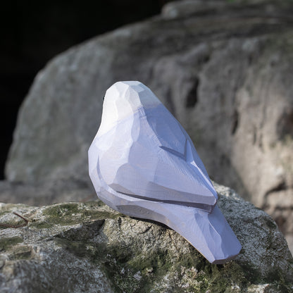 Hand-carved wooden figurine of a White Lovebird, an ornament great for home decor and gifts. Free shipping over $69.